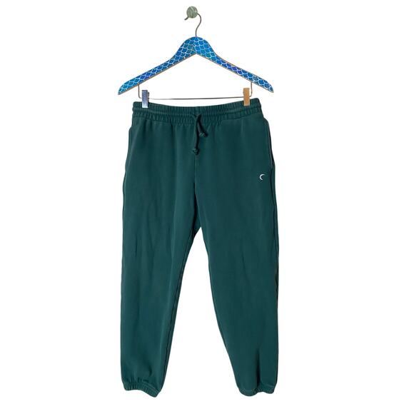 ZYIA ACTIVE Pine Green Relaxation Cinched Ankle Drawstring Sweatpants Size Large - Picture 1 of 8
